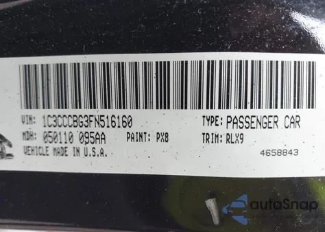 2015 Chrysler 200 S from USA, damaged, VIN 1C3CCCBG3FN516160